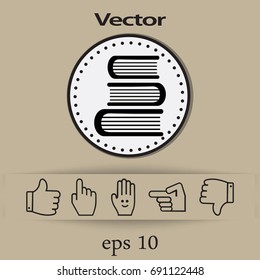 Education book. Flat vector icon