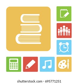 Libro de educación. Icono de vector plano