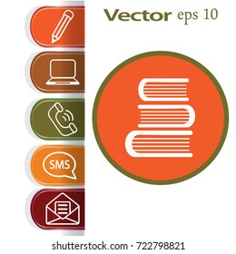 Bildungsbuch. Flaches Vektorsymbol