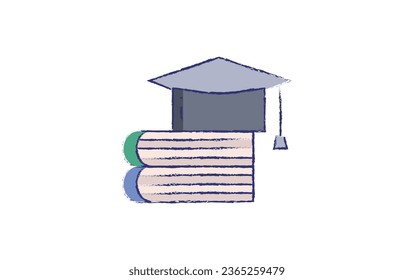 Education book hand drawn illustration