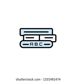 Education book icon- three education vector book