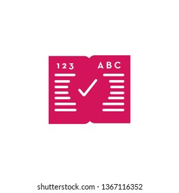 Education book icon- education book vector flat symbol icon