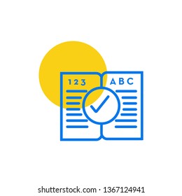 Education book icon- education book vector flat symbol icon