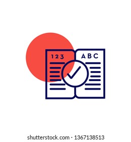 Education book icon- education book vector flat symbol icon
