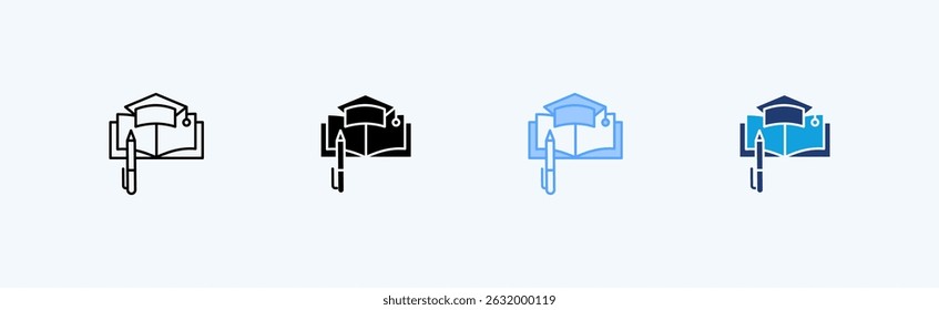 Bildung Buch Symbol Vektorgrafik Konzept
