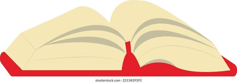 Education Book Illustration on White Background. Flat Vector Graphic.