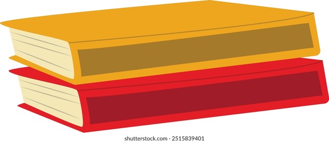 Education Book Illustration on White Background. Flat Vector Graphic.