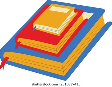 Education Book Illustration on White Background. Flat Vector Graphic.