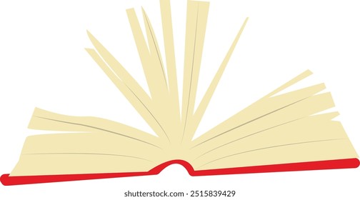 Education Book Illustration on White Background. Flat Vector Graphic.