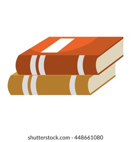 Education and book isolate flat icon, vector illustration graphic design.