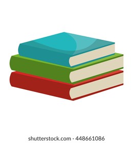 Education and book isolate flat icon, vector illustration graphic design.