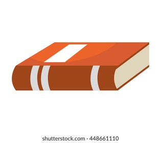 Education and book isolate flat icon, vector illustration graphic design.