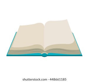 Education and book isolate flat icon, vector illustration graphic design.
