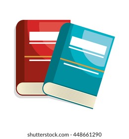Education and book isolate flat icon, vector illustration graphic design.