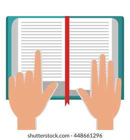 Education and book isolate flat icon, vector illustration graphic design.