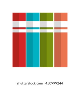 Education and book isolated flat icon, vector illustration graphic design.