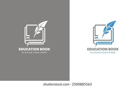 Education book logo design with creative modern concept and business premium vector EPS10 file.