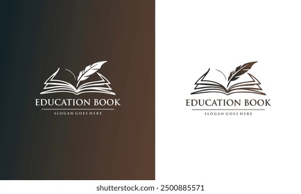 Education book logo design with creative modern concept and business premium vector EPS10 file.