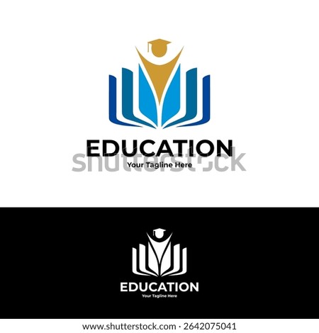 education book logo design vector