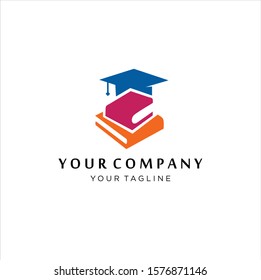 Education book logo icon design vector illustrations, graduation logo template design vector