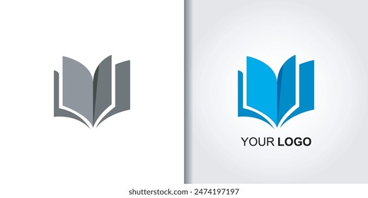 education book logo icon template