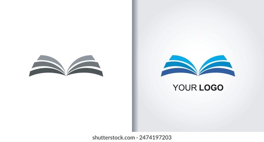 education book logo icon template