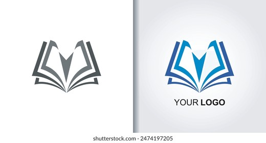 education book logo icon template