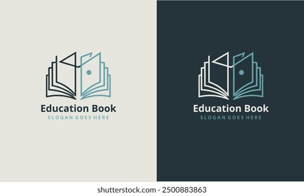 Icono del logotipo del libro de Educación Plantilla EPS10 archivo.