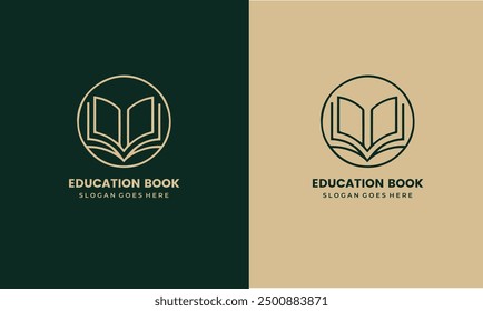 Education book logo icon template EPS10 file.