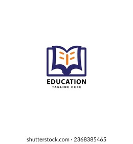 Education Book Logo and Icon vector Template Logo illustration.