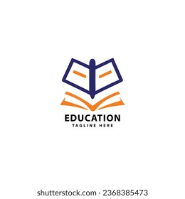 Logo für das Bildungsbuch und Symbol für Vektorgrafik-Vorlagenlogo.