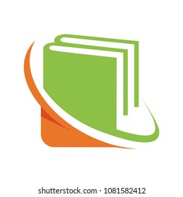 education book logo. illustration logo. knowledge graduation logo. vector logo