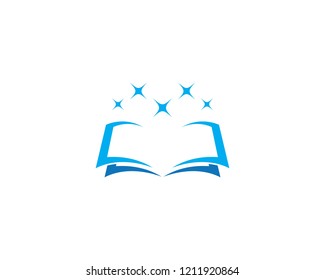Vorlage für das Logo des Buches, Vektorgrafik-Design