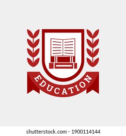 Education Book Logo. Vector design.
Online courses,distance learning.