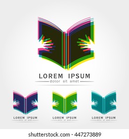Education book logo vector design represents school, education sign and symbol. Vector illustration