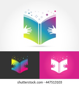 Education book logo vector design represents school, education sign and symbol. Vector illustration