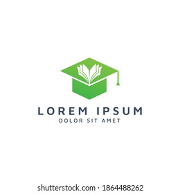 education and book negative space logo design