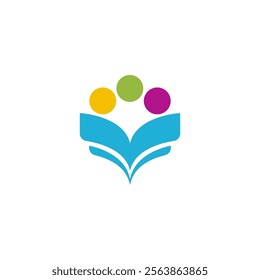 education book people logo icon template