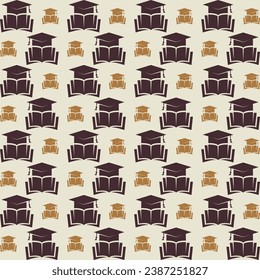 Education Book seamless pattern trendy creative vector illustration background