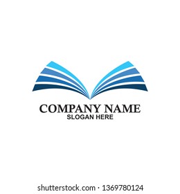 education book shop store vector logo design template, Open book education logo vector image symbol Illustration design template