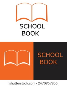 Education book shop vector logo design template. Usable for education or business logos.