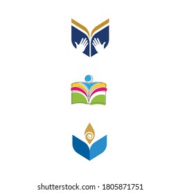 Education Book Template vector icon illustration design