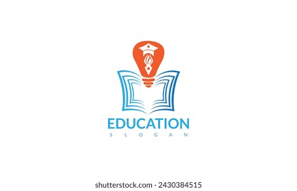 Education book Vector abstract logo design template.