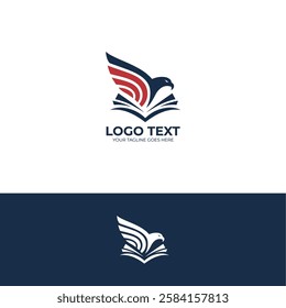 Education book vector logo design