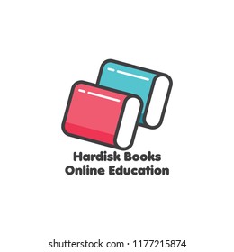 education books or hard disk symbol vector