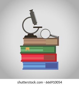 Education, books, microscope, magnifying glass,