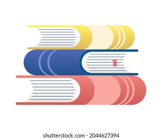 education books on white background