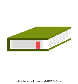 Education and books theme design, isolated flat icon vector illustration.