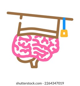 education brain color icon vector. education brain sign. isolated symbol illustration