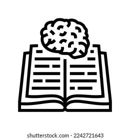 education brain line icon vector. education brain sign. isolated contour symbol black illustration